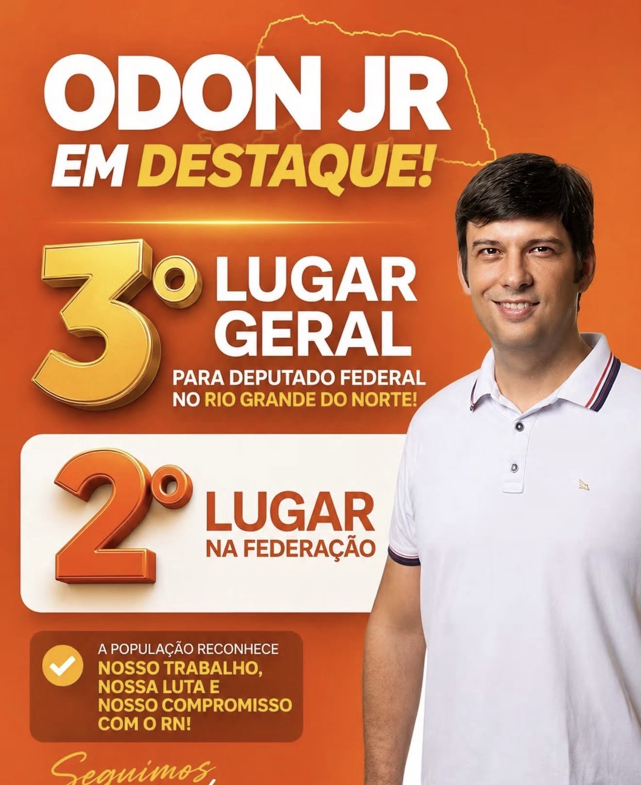 Odon Jr em 3° lugar no estado para deputado federal na Pesquisa Qualitá