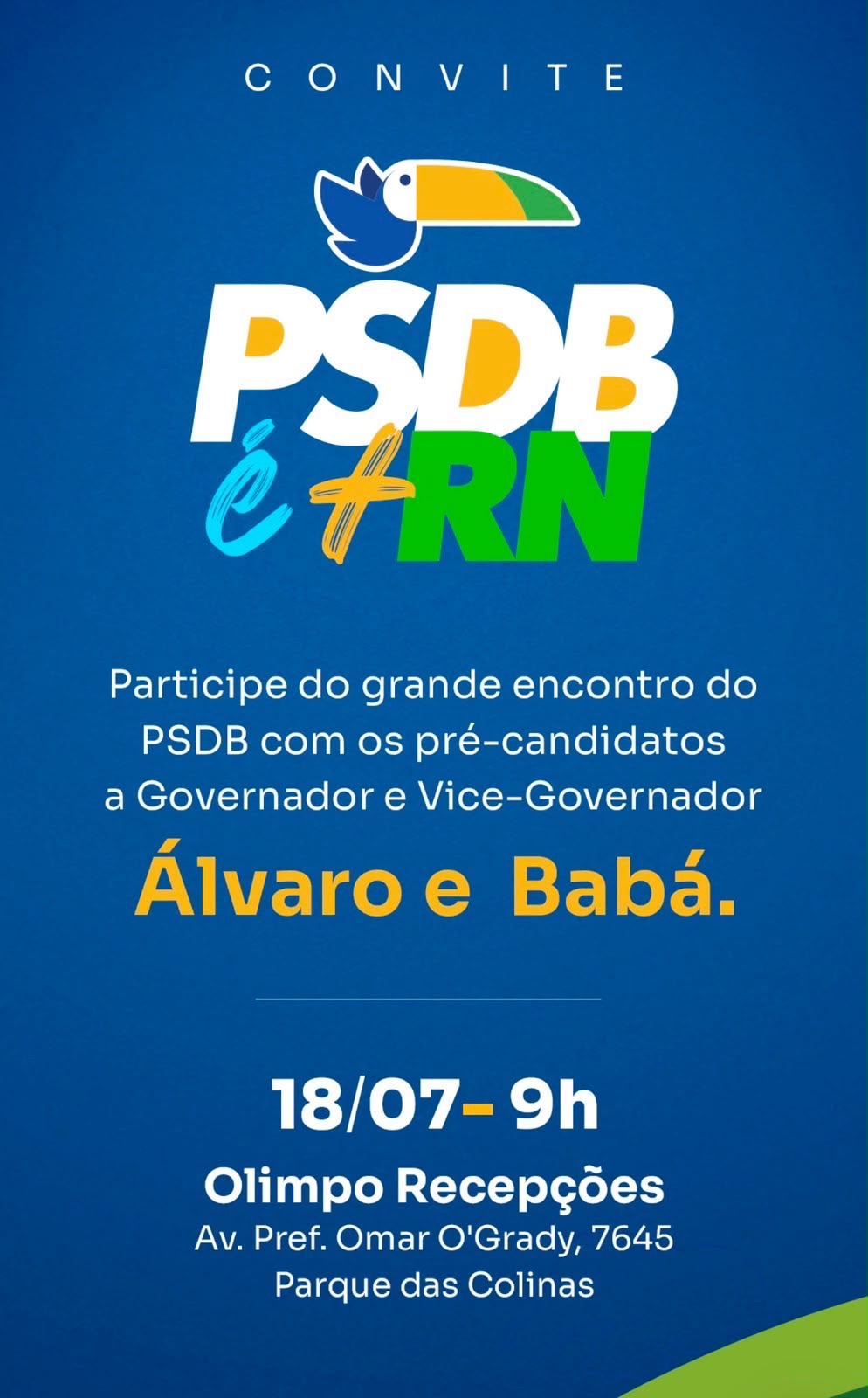 PSDB fará evento no sábado para anunciar apoio a Álvaro