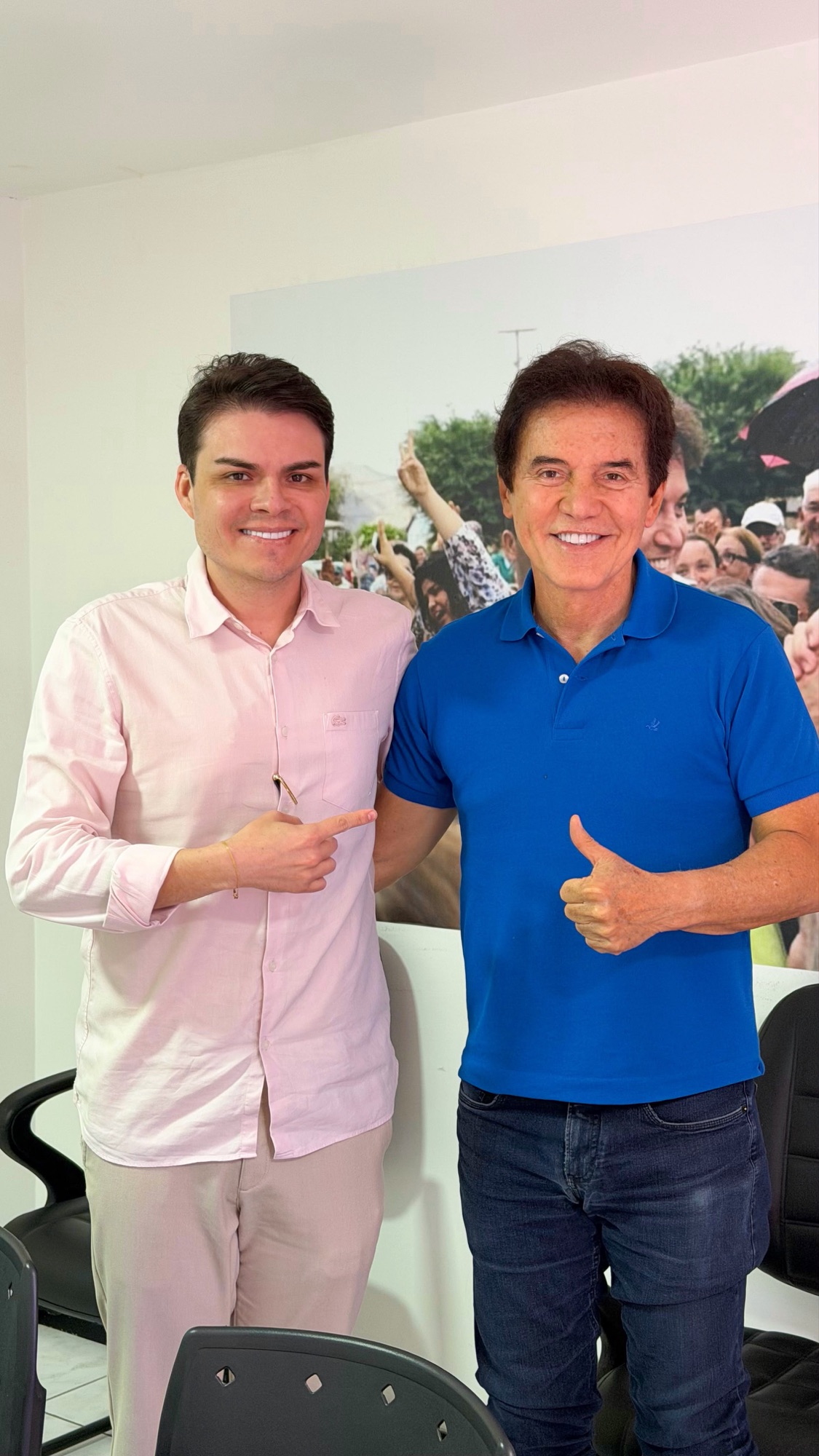 Robinson Faria recebe apoio do presidente da Câmara de Parnamirim, César Maia, e consolida ampla base política no município
