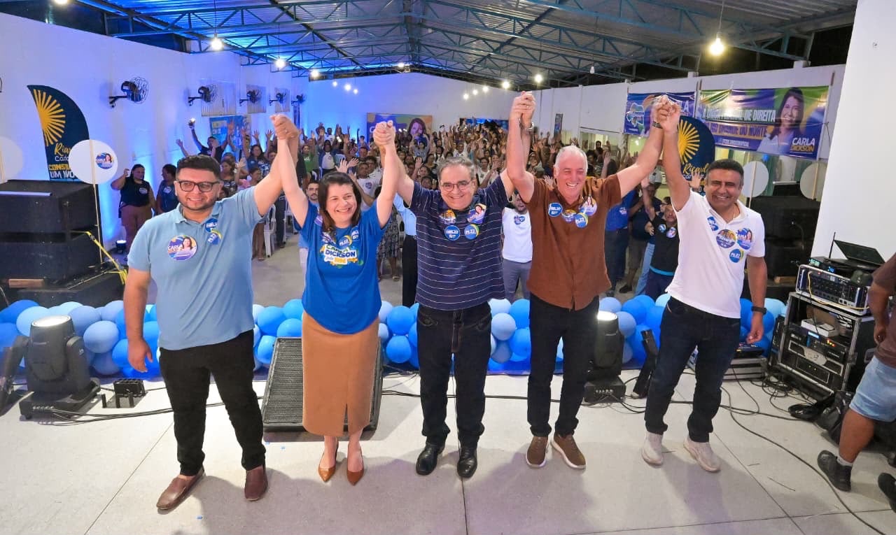 Carla Dickson recebe importante apoio do Vereador Ricardo Caridade de Extremoz em evento com centenas de lideranças