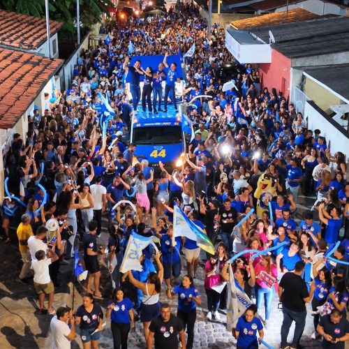 Macaíba vai às ruas e encerra Caravana do Azulão e mostra a força de Allyson e Kleber