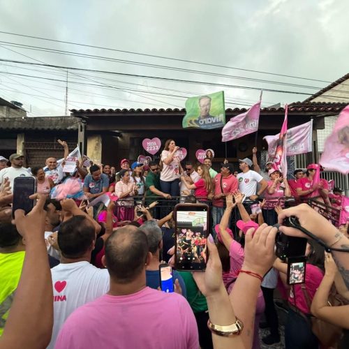 Onda Rosa reúne apoiadores de Nina Souza em caminhada pelas ruas de Mãe Luiza
