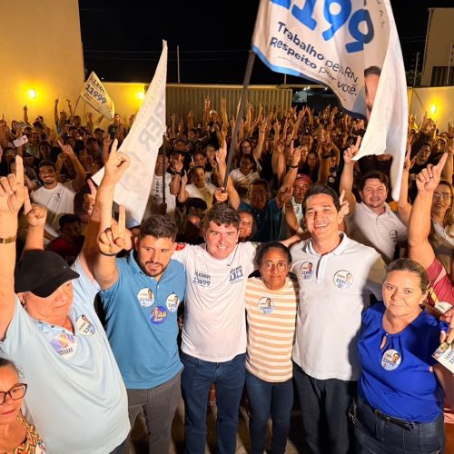 Kleber Rodrigues é recebido lideranças e amigos durante grande movimentação em Goianinha