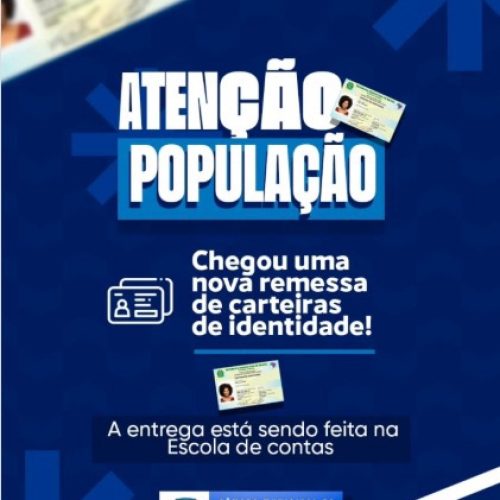 Carteiras de identidade já estão disponíveis para retirada em João Câmara