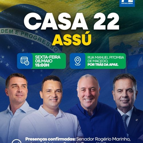 Casa 22 será inaugurada em Assú nesta sexta com a presença de Rogério Marinho