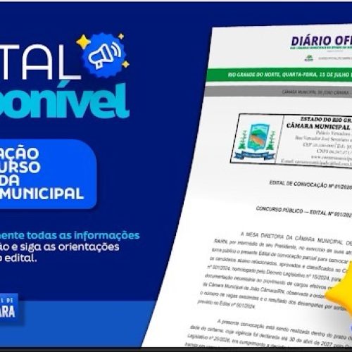 Câmara de João Câmara convoca primeiros aprovados no concurso público de 2024