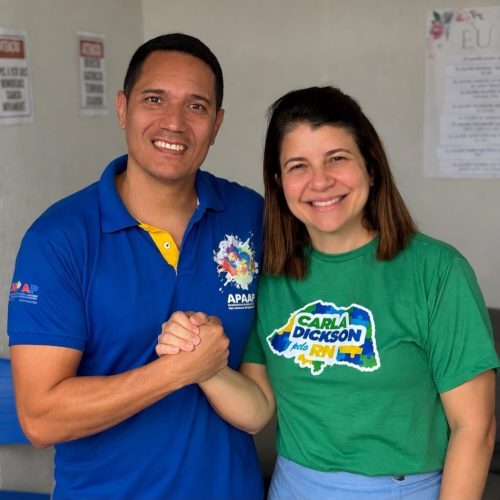 Carla Dickson recebe o apoio do candidato a deputado estadual Jonata Nascimento