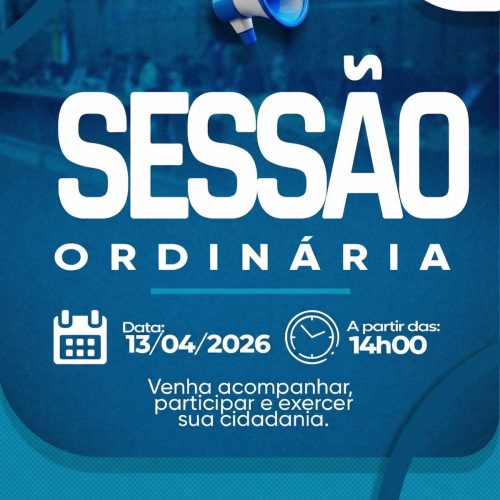 Nesta segunda-feira 13/04, tem sessão ordinária na Câmara Municipal de João Câmara/RN