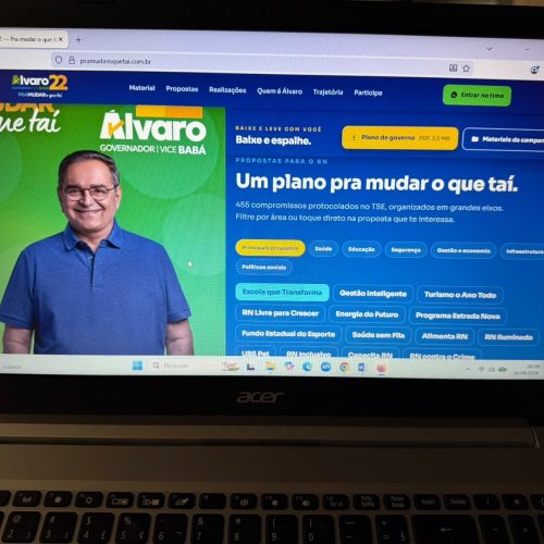 Site reúne principais propostas de Álvaro Dias para o Governo do RN
