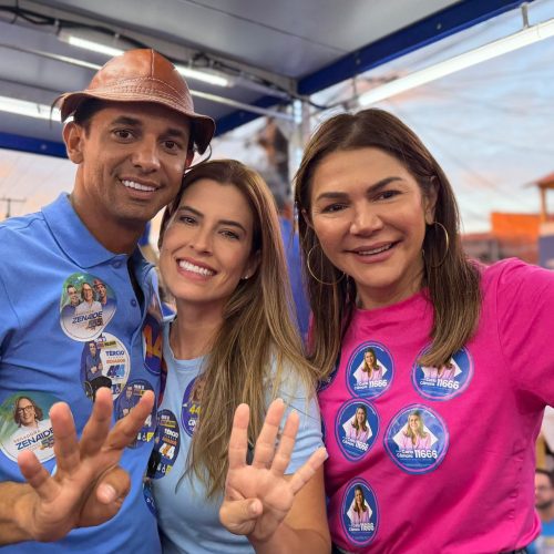 Major Carla Câmara participa da Caravana do Azulão com Allyson Bezerra e Leila Maia na Zona Norte de Natal