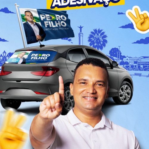 Pedro Filho inicia campanha em Assú com adesivaço e visita à Várzea