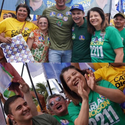 Carla Dickson mostra força em Nova Cruz em grande mobilização ao lado do prefeito Joquinha Nogueira e do ex-prefeito Flávio de Beroi