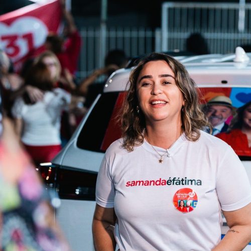 Samanda abre campanha ao Senado com o 131 de Fátima e a missão de levar o projeto de Lula ao Senado