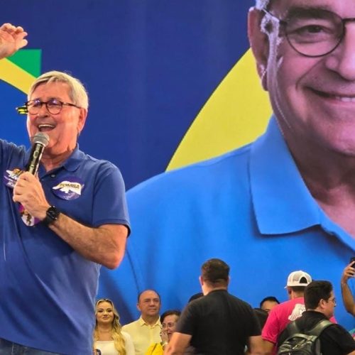 Diante de um ginásio Nélio Dias lotado, Tomba Farias diz que convenção do PL marca início da caminhada rumo à vitória de Álvaro Dias e Babá Pereira
