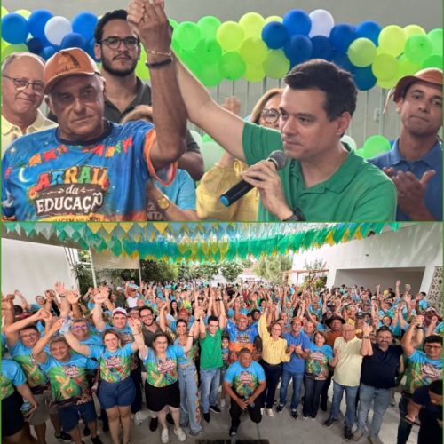 Prefeito de Angicos confirma apoio a Walter Alves durante evento que reuniu multidão