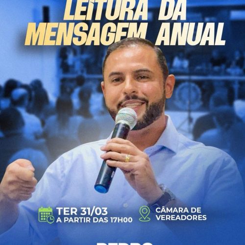 Prefeito de Pedra Grande convida população para leitura anual na Câmara Municipal