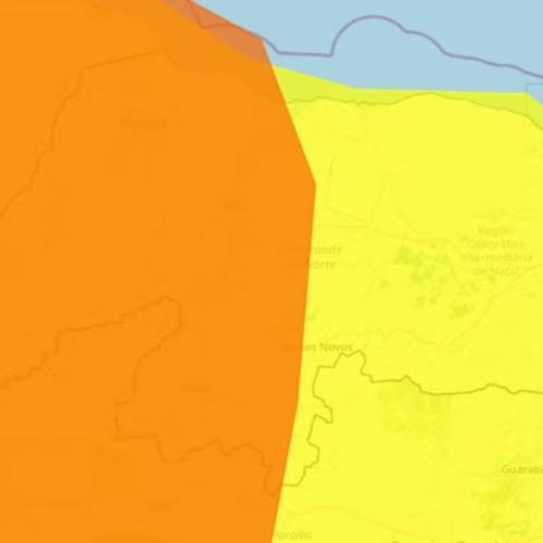 Inmet publica alerta de chuvas de até 100 mm para 88 municípios do RN; veja lista