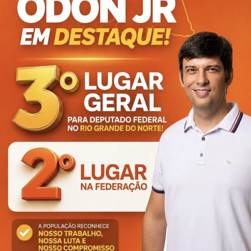 Odon Jr em 3° lugar no estado para deputado federal na Pesquisa Qualitá