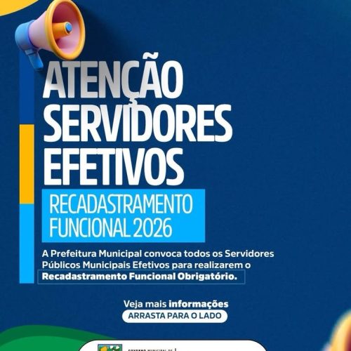 Prefeitura Municipal de Jardim de Angicos convoca todos os servidores efetivos para recadastramento
